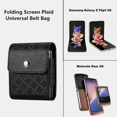 Mini PU Waist Bag EDC Pouch for Samsung Z Flip 3 Moto Razr