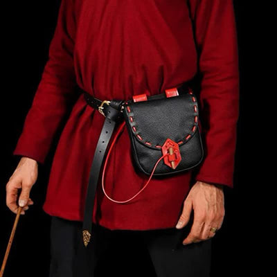 Renaissance Belt Pouch Holster EDC Leather Waist Bag Cosplay Coin Purse