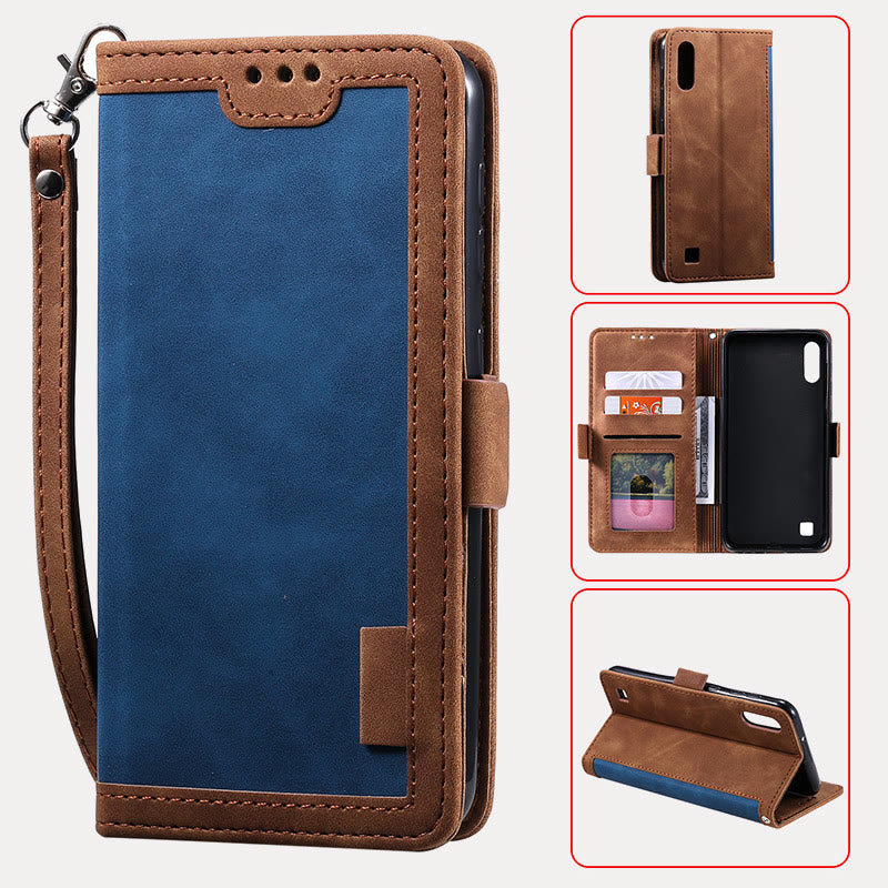 Vintage Color Stitching Phone Case For Samsung Protective Cover