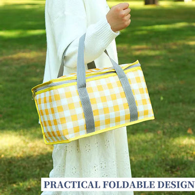 Cooler Bag For Outing Travel Thickened Aluminum Film Picnic Basket