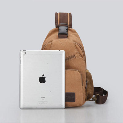 Canvas Outdoor Casual Large Capacity Crossbody Bag Chest Bag