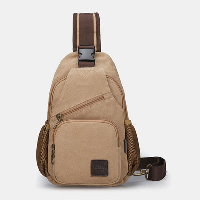 Canvas Outdoor Casual Large Capacity Crossbody Bag Chest Bag