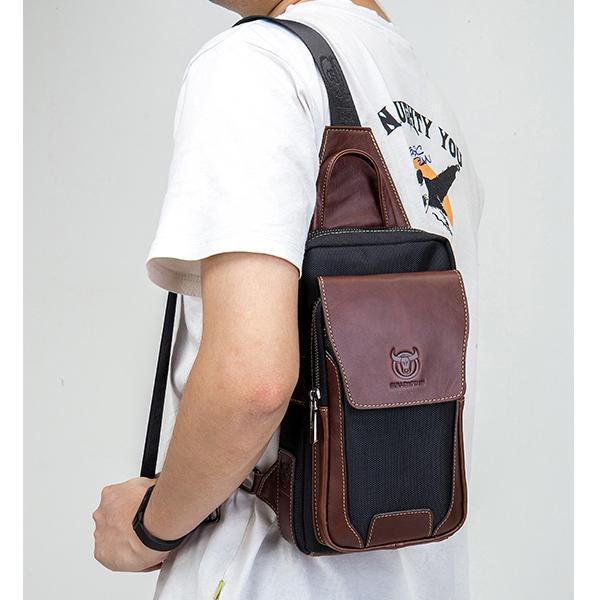 Genuine Leather Casual Fashion Chest Bag