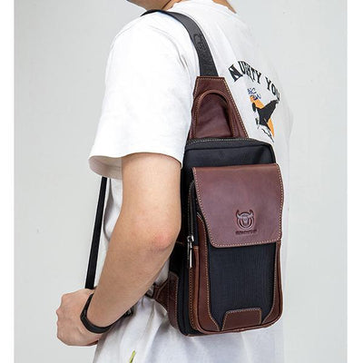 Genuine Leather Casual Fashion Chest Bag