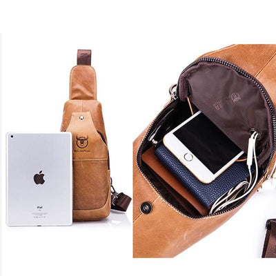 Genuine Leather Casual Sport Sling Bag