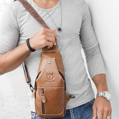 Genuine Leather Casual Sport Sling Bag