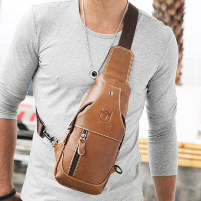 Genuine Leather Casual Sport Sling Bag