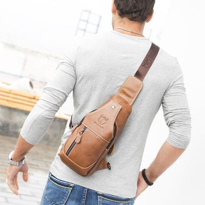 Genuine Leather Casual Sport Sling Bag