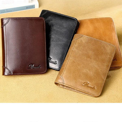 Genuine Leather RFID Anti-theft Vintage Wallet