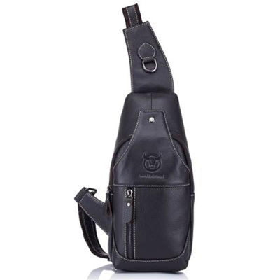 Genuine Leather Vintage Wearing  Resisting Sling Bag