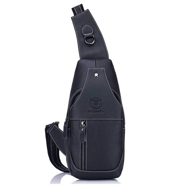 Genuine Leather Vintage Wearing  Resisting Sling Bag