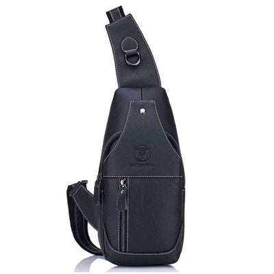 Genuine Leather Vintage Wearing  Resisting Sling Bag