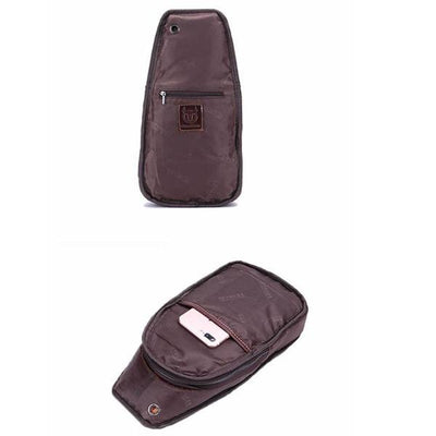 Genuine Leather Vintage Wearing  Resisting Sling Bag