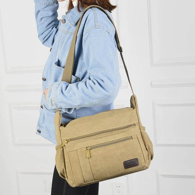 Large Capacity Canvas Casual Shoulder Crossbody Bag
