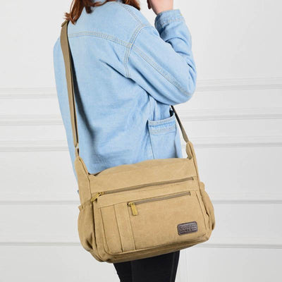 Large Capacity Canvas Casual Shoulder Crossbody Bag