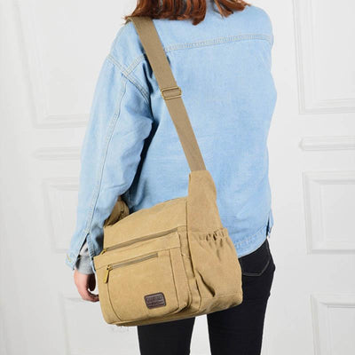 Large Capacity Canvas Casual Shoulder Crossbody Bag