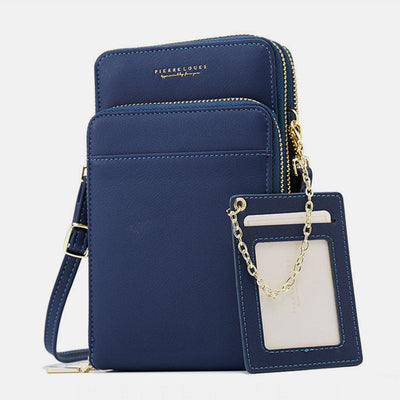 Multi-Layer Solid Casual Mini Crossbody Bag Phone Bag