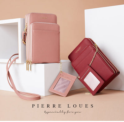 Multi-Layer Solid Casual Mini Crossbody Bag Phone Bag