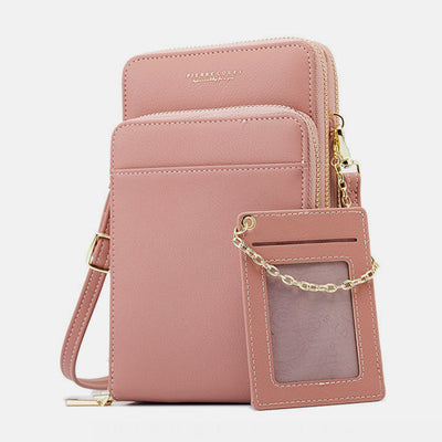 Multi-Layer Solid Casual Mini Crossbody Bag Phone Bag