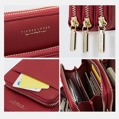 Multi-Layer Solid Casual Mini Crossbody Bag Phone Bag