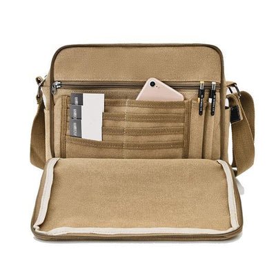 Multi-Slot Vintage Travel Crossbody Bag
