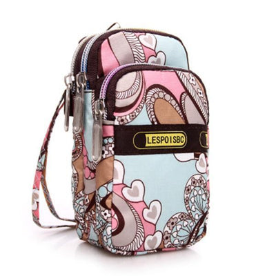Multi-color Floral Printed Wrist Bag Phone Bag