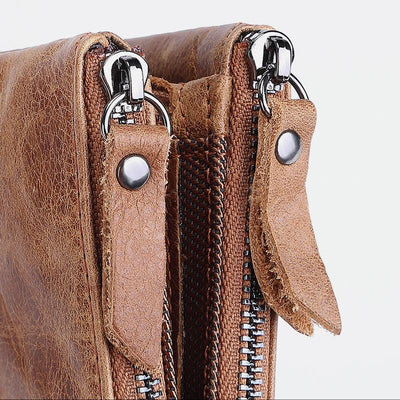 RFID Blocking Wallet Small Vintage Crazy Short Purse Bifold
