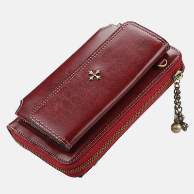 Multi-Compartment Large Capacity Vintage Crossbody Phone Purse