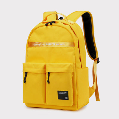 Solid Large Capacity Waterproof School Backpack