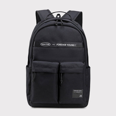 Solid Large Capacity Waterproof School Backpack