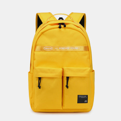 Solid Large Capacity Waterproof School Backpack
