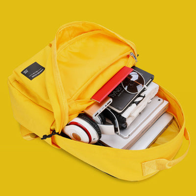 Solid Large Capacity Waterproof School Backpack
