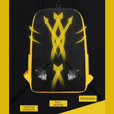 Solid Large Capacity Waterproof School Backpack