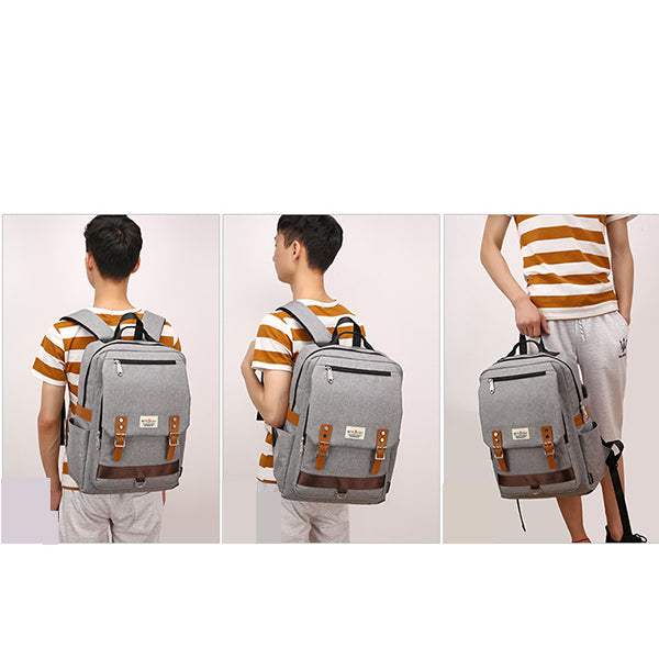 USB Charging Large Capacity School Backpack