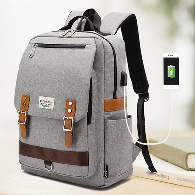 USB Charging Large Capacity School Backpack