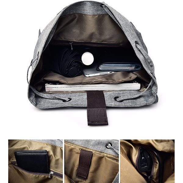 Unisex USB Charging Multifunctional Drawstring Backpack