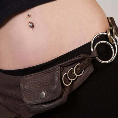 Medieval Handmade Vintage Practical Leather Waist Bag for Daliy Parties