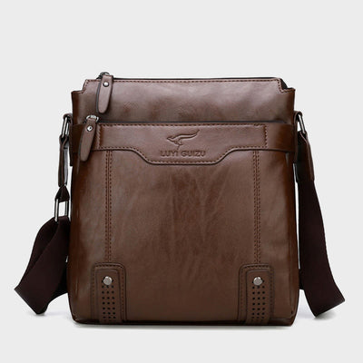 Retro Messenger Bag For Men Vertical Lightweight Crossbody Business Bag