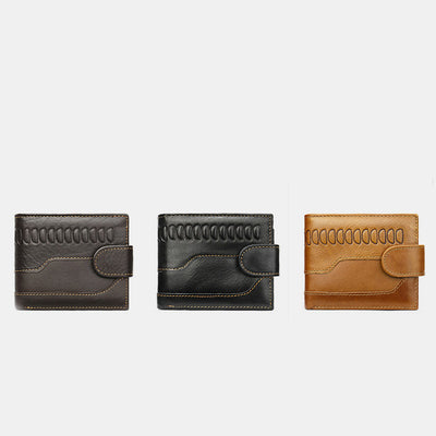 Vintage Money Clip Genuine Leather  Multi-Slot License Card Bag Wallet