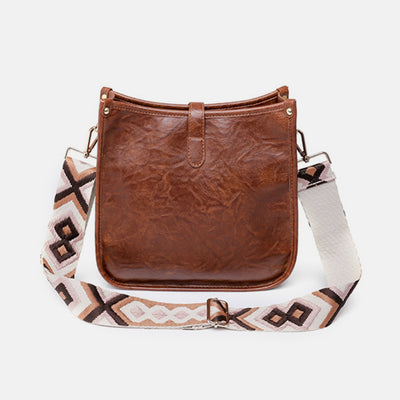 Crossbody Bag for Women PU Leather Vintage Adjustable Shoulder Bag
