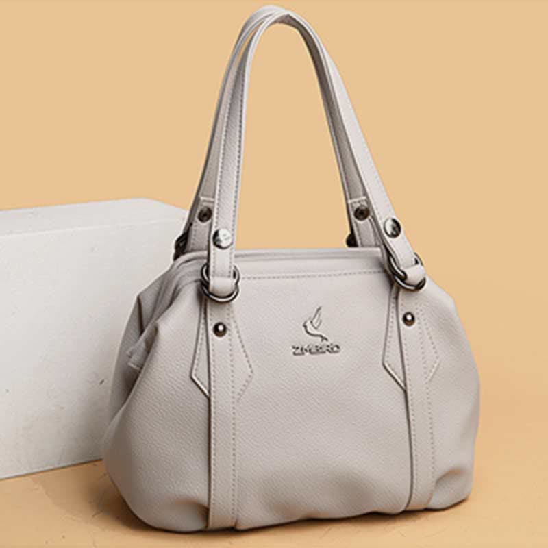 Shoulder Bag for Women Vegan Leather Tote Handbag with Zipper Closure