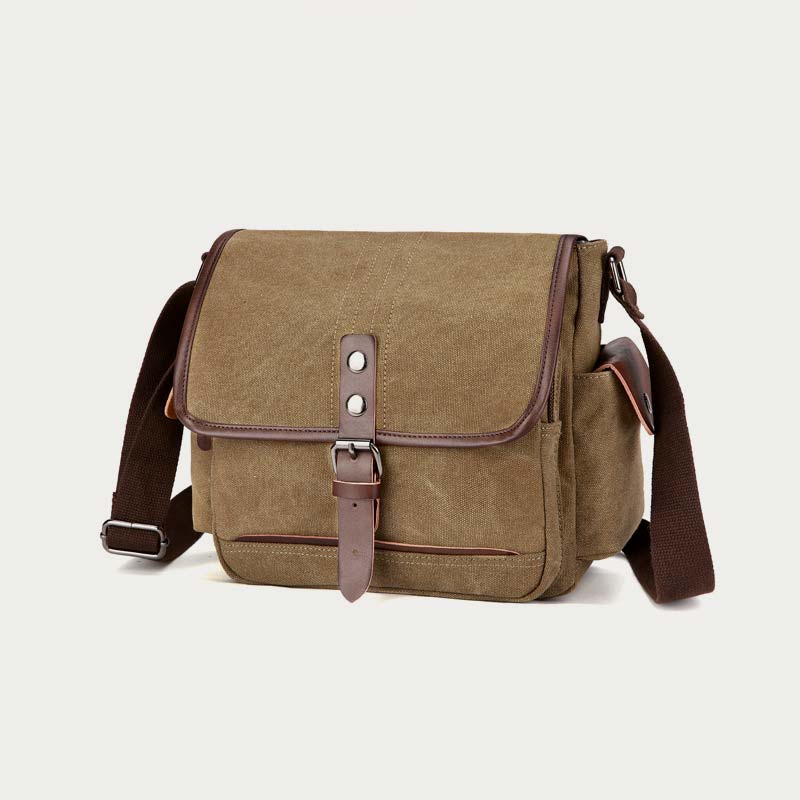 Unisex Retro Canvas Bag Large Functional Crossbody Bag Messenger Bag