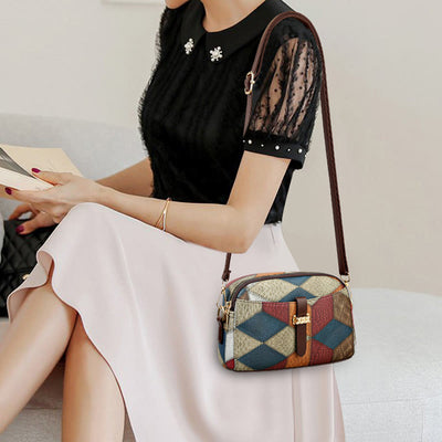 Contrast Color Crossbody Bag For Women Chic Shoulder Bag
