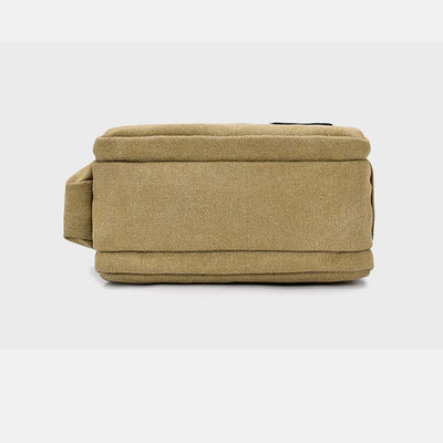 Vintage Canvas Mini Crossbody Shoulder Bag Men Small Purses with Multi-Slot