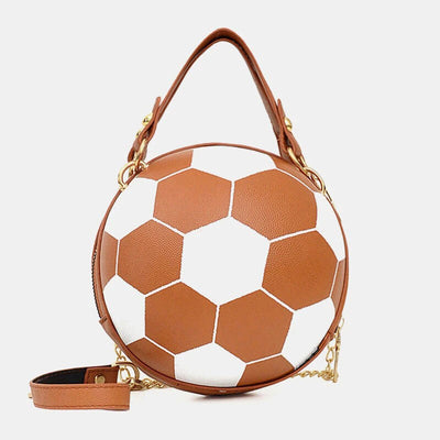 Unique Design Basketball Football Look Mini Round Bag