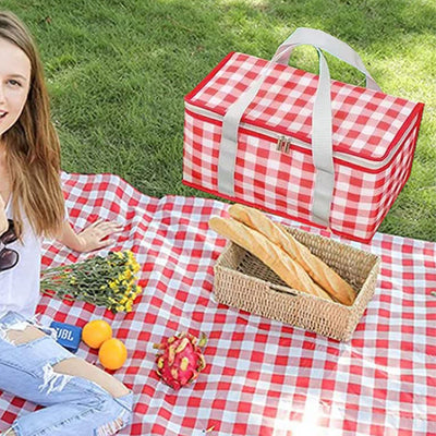 Cooler Bag For Outing Travel Thickened Aluminum Film Picnic Basket