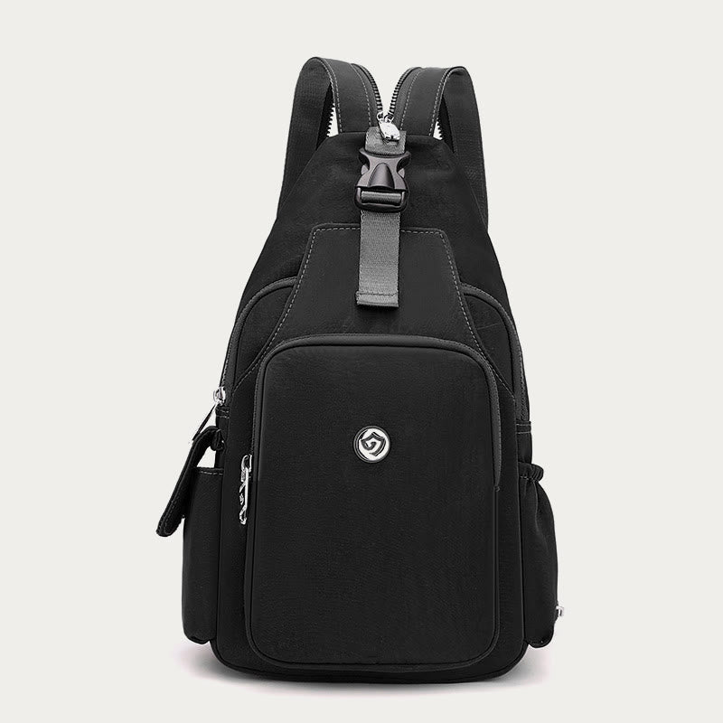 Multifunctional Sling Bag For Women Portable Waterproof Nylon Backpack