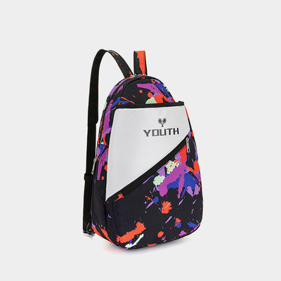 Racket Bag For Teenager Colorful Printing Waterproof Oxford Sports Bag
