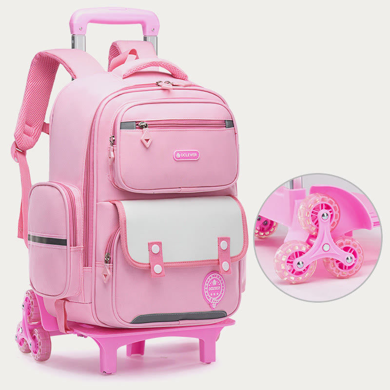 Backpack For Kids Spine Protection Breathable Large Rolling Schoolbag