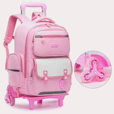 Backpack For Kids Spine Protection Breathable Large Rolling Schoolbag